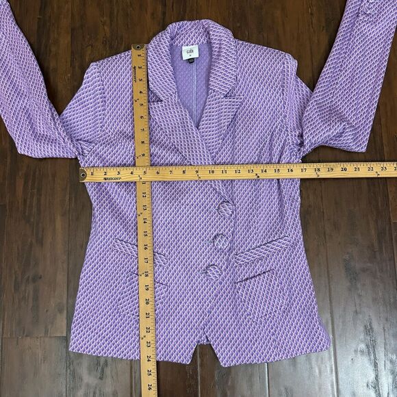 CABI The Maverick Imperial Blazer Jacket Lavender Argyle Office Preppy - Picture 14 of 15